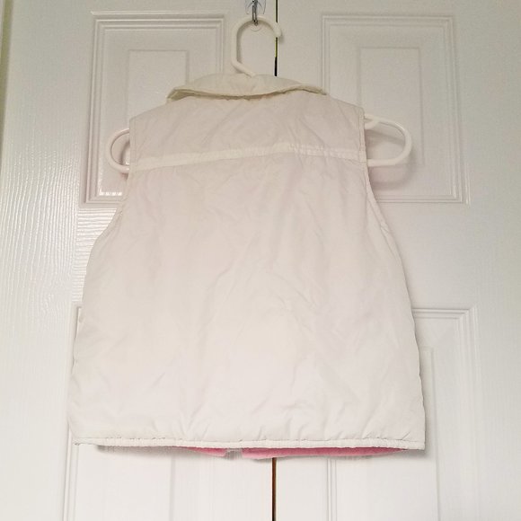 White Toddler Girl Two-Sided Vest 2T - Picture 5 of 7